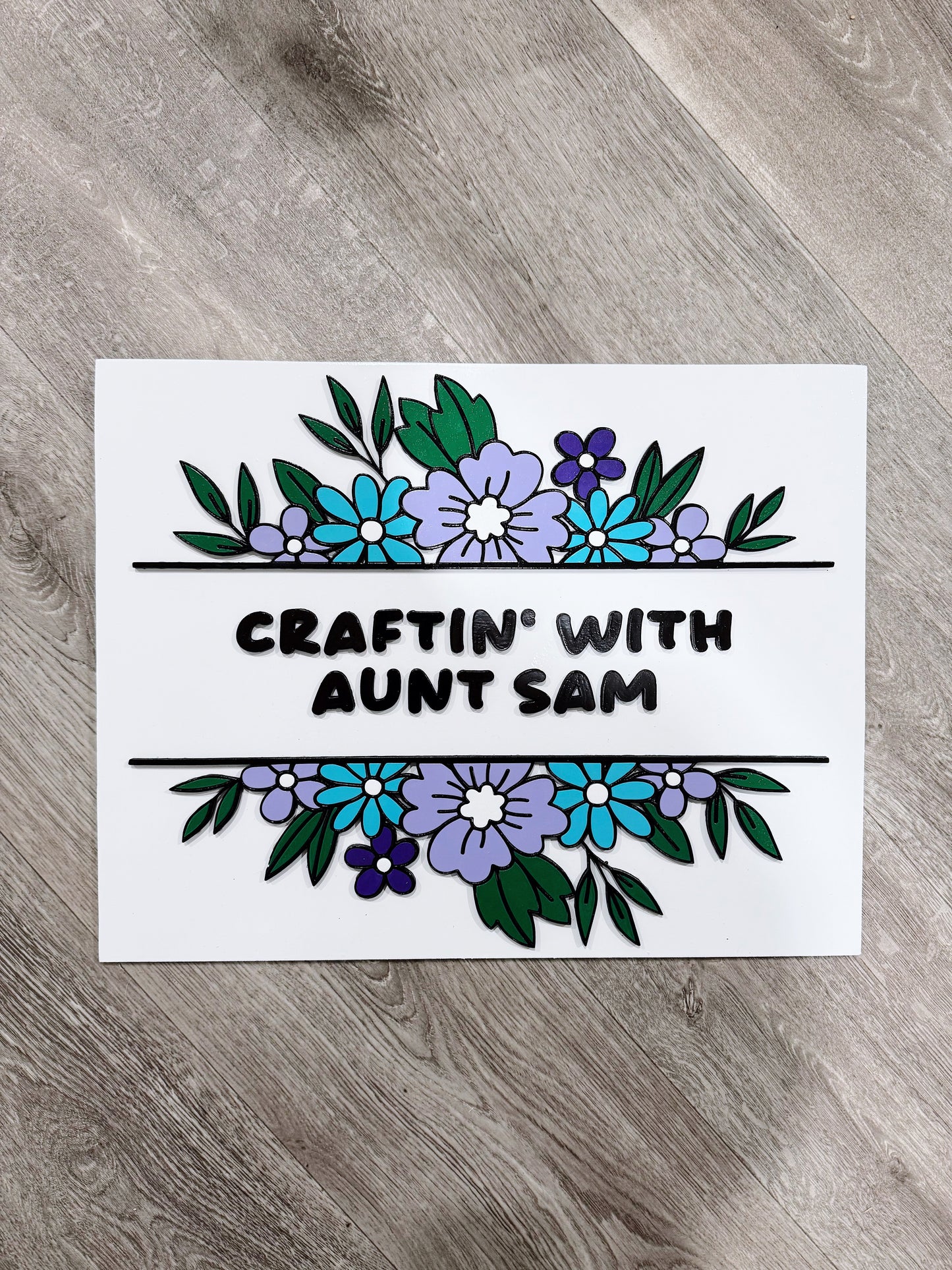 Custom Text Floral Sign