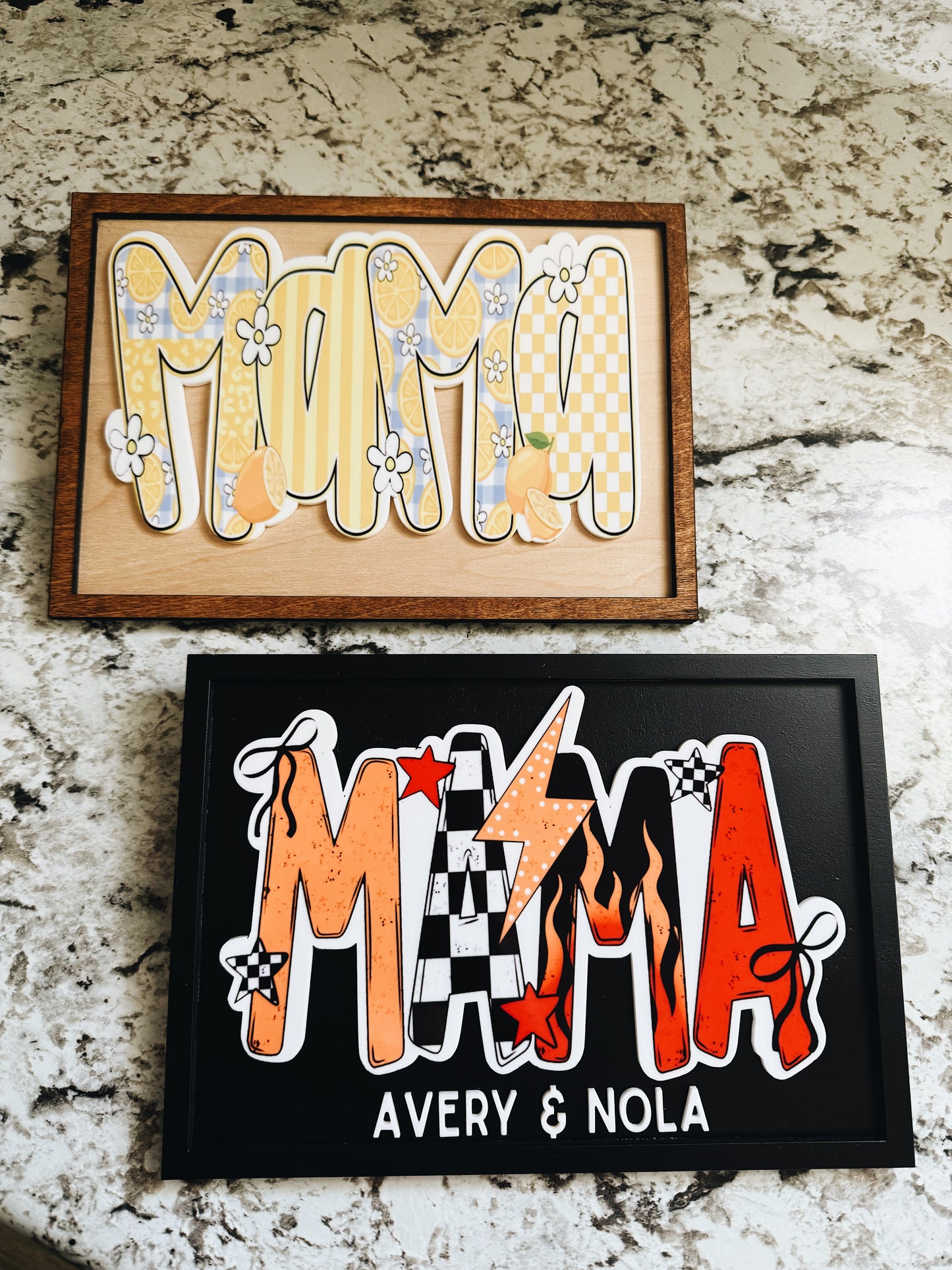 MAMA Lemon Yellow - Customized with kids names