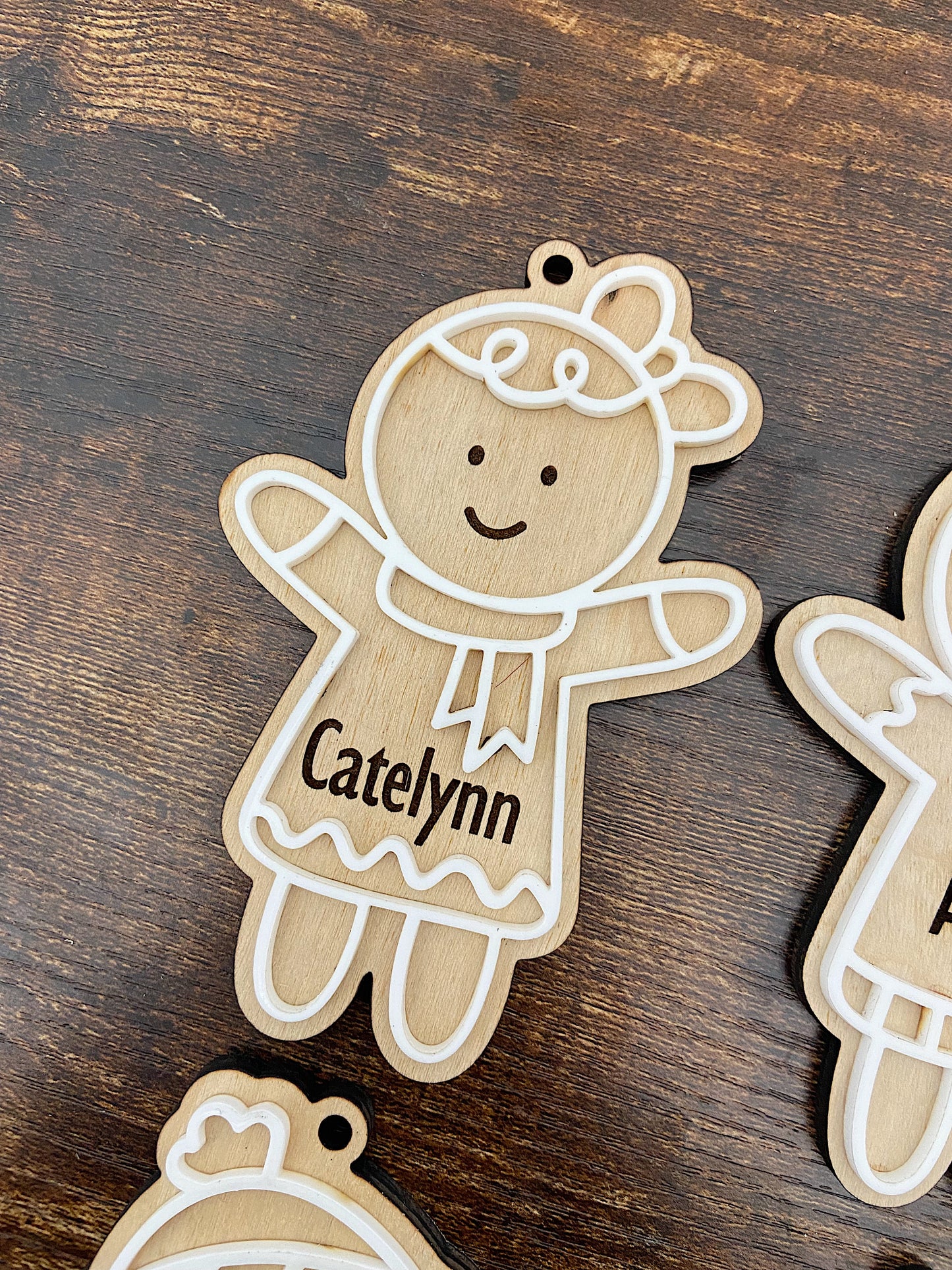 Custom Engraved Gingerbread Men Christmas Ornaments