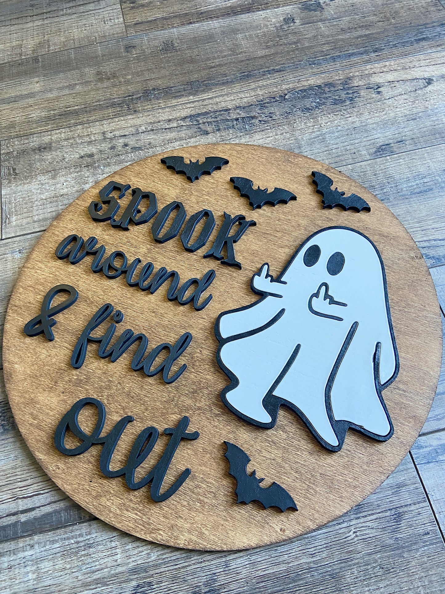 Spook Around and Find Out Ghost Wall Decor, Wall Hanger