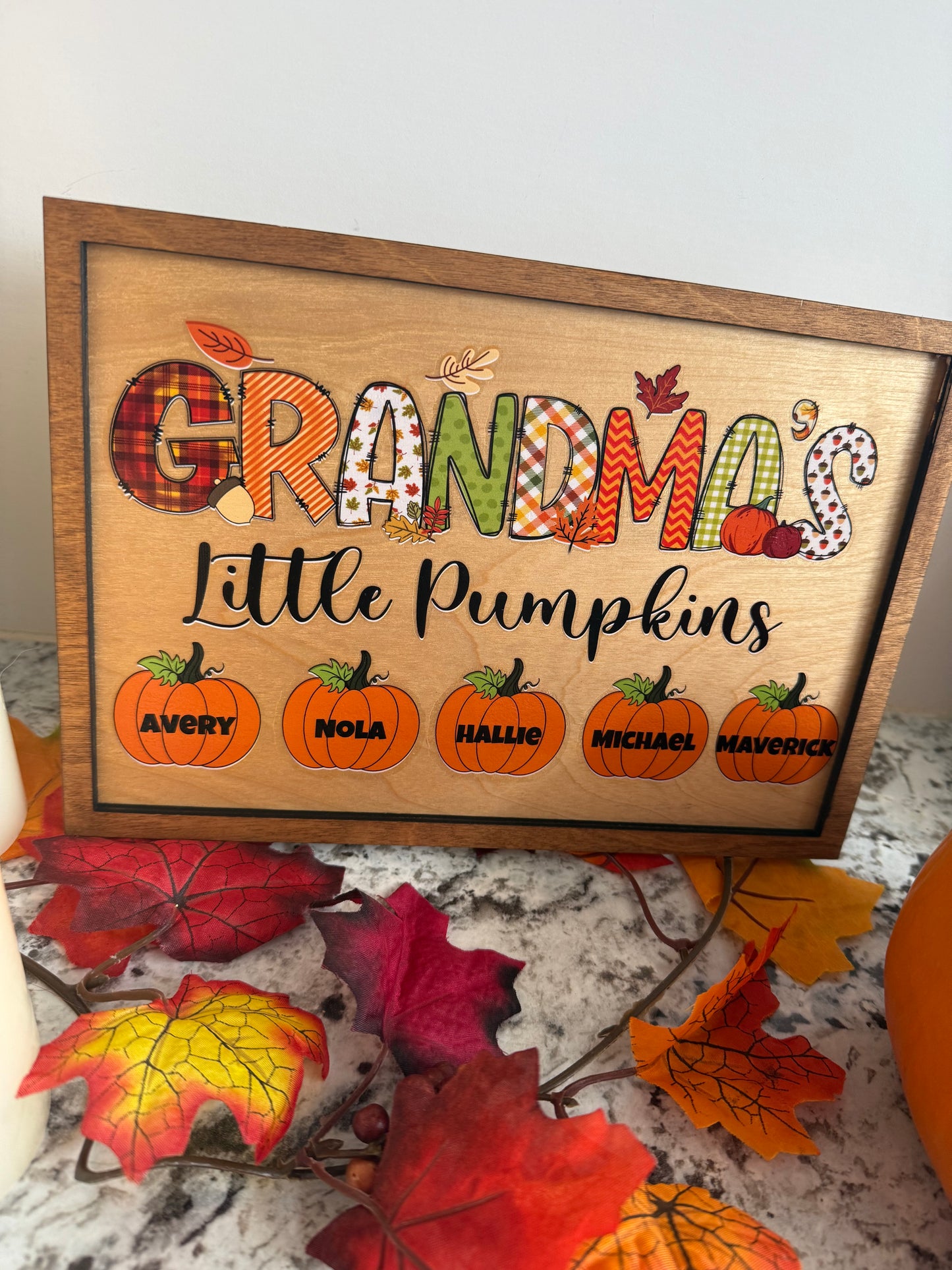 Custom Little Pumpkins Sign - Grandma, Mimi, Nana, Gigi