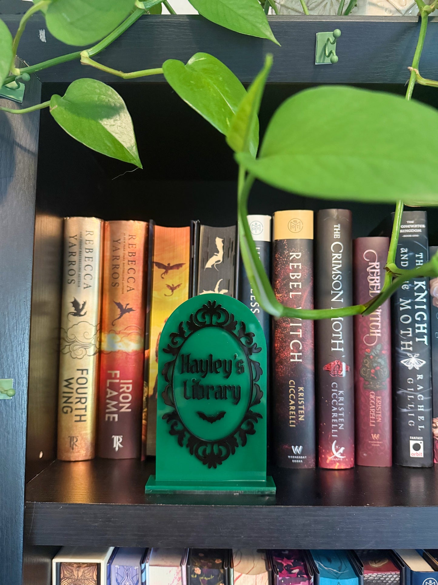 Victorian Goth Bookshelf Sign - Customizable