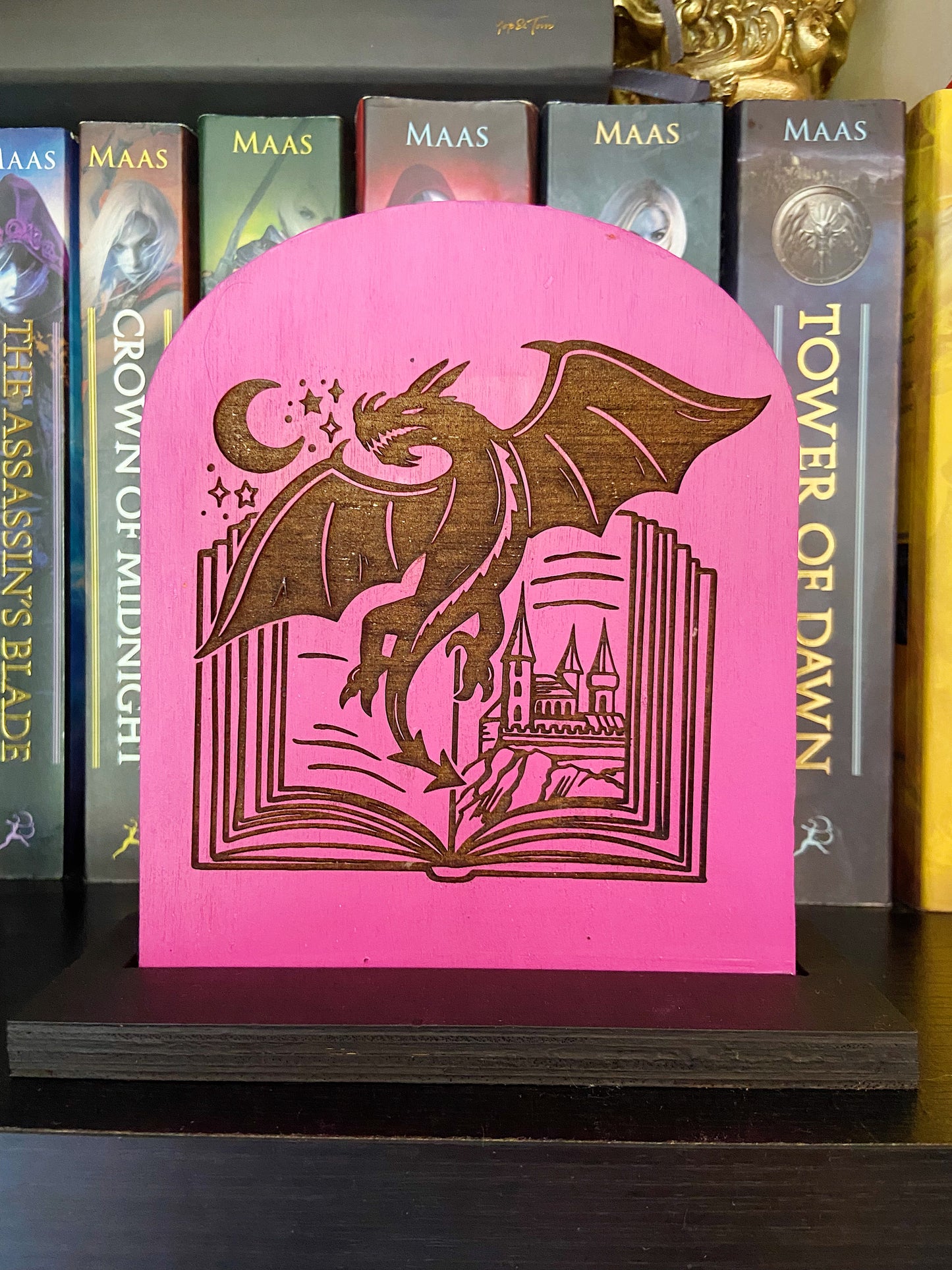 Fantasy Dragon Themed Bookshelf Sign