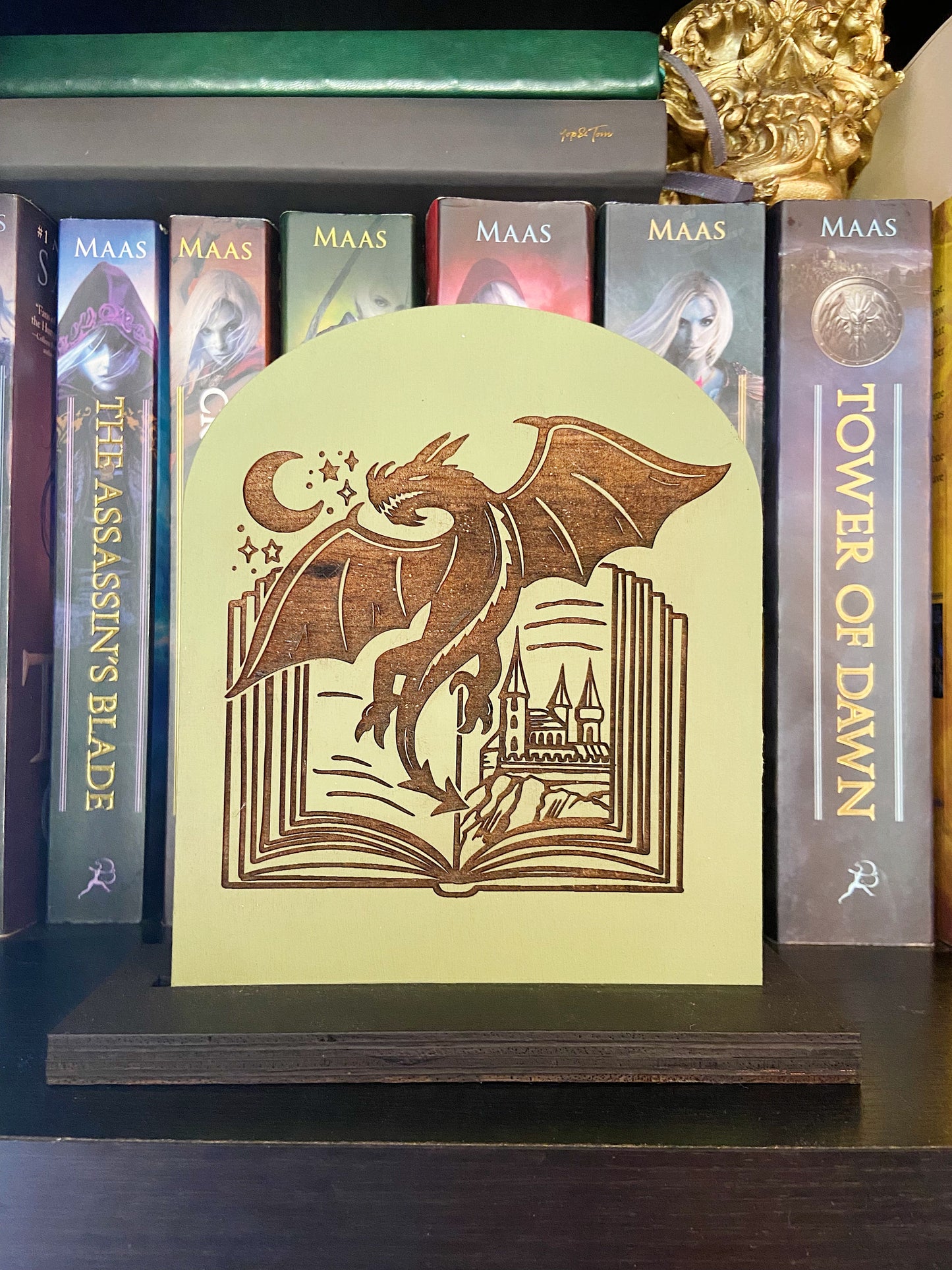 Fantasy Dragon Themed Bookshelf Sign