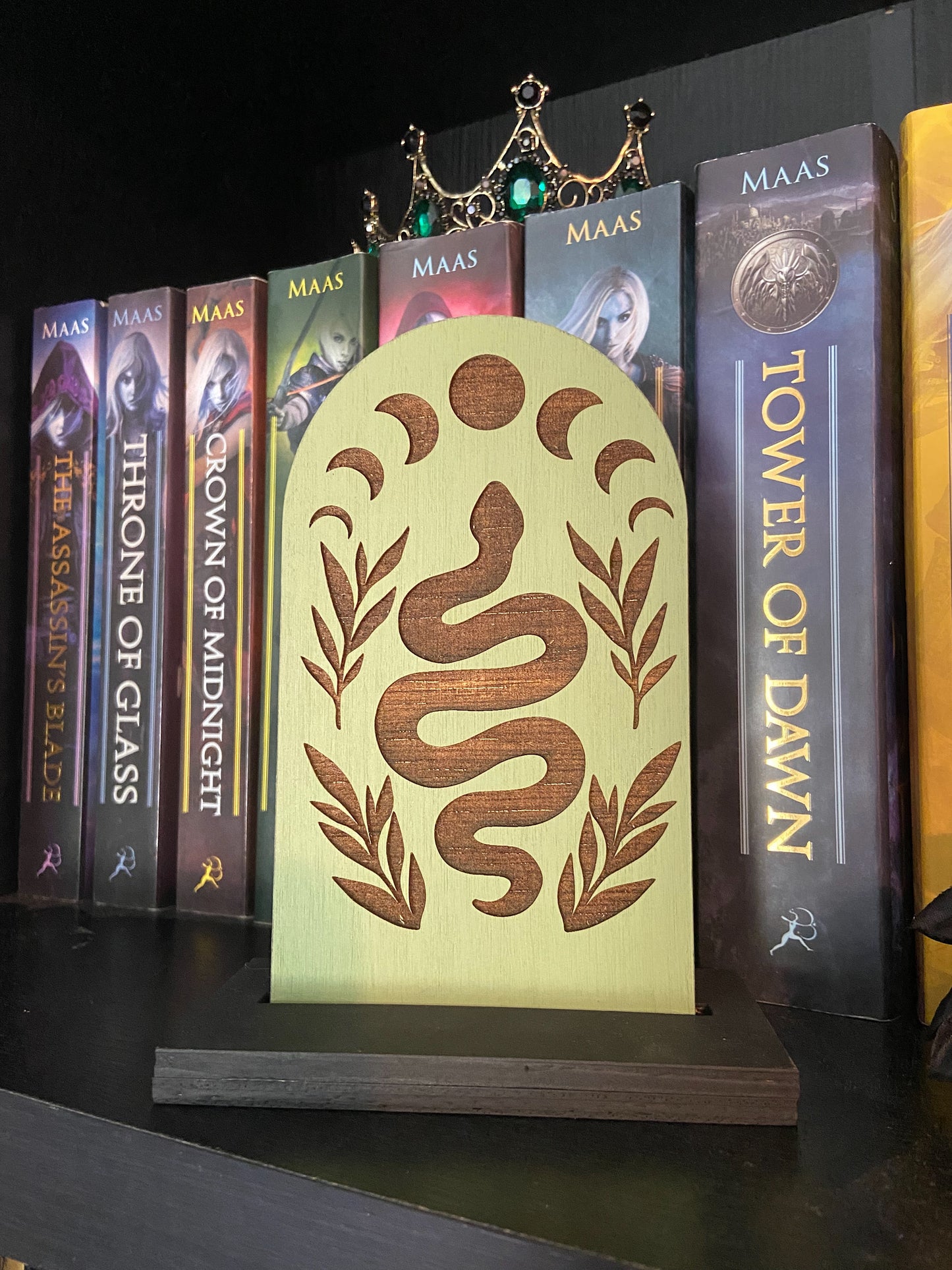 Witchy Fantasy Themed Bookshelf Sitter, Bookshelf Sign