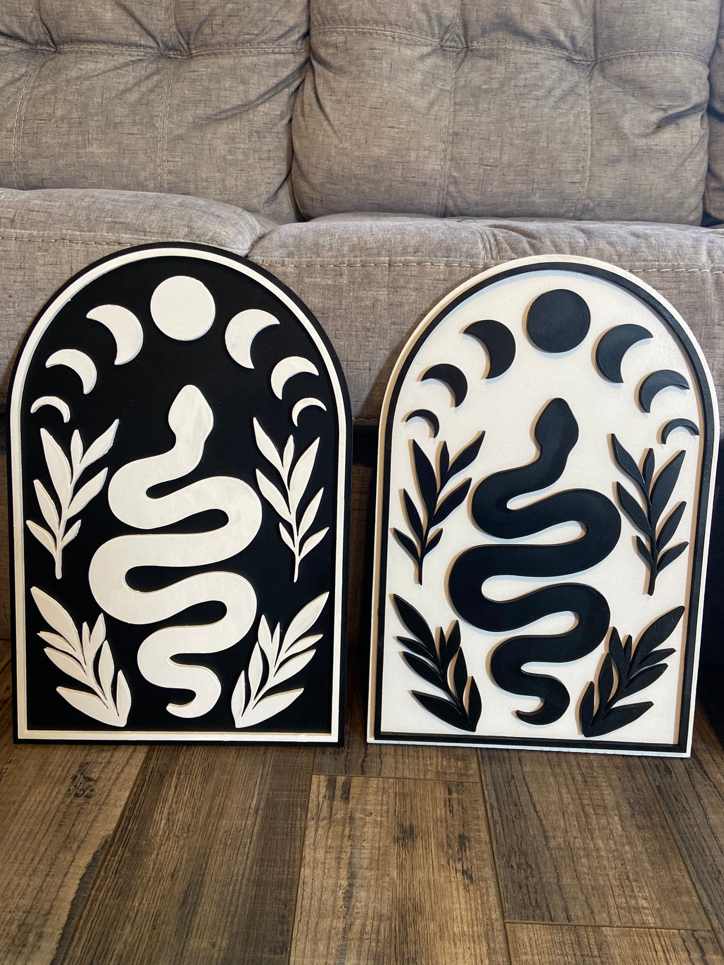 Moon & Snake Gothic Wall Decor
