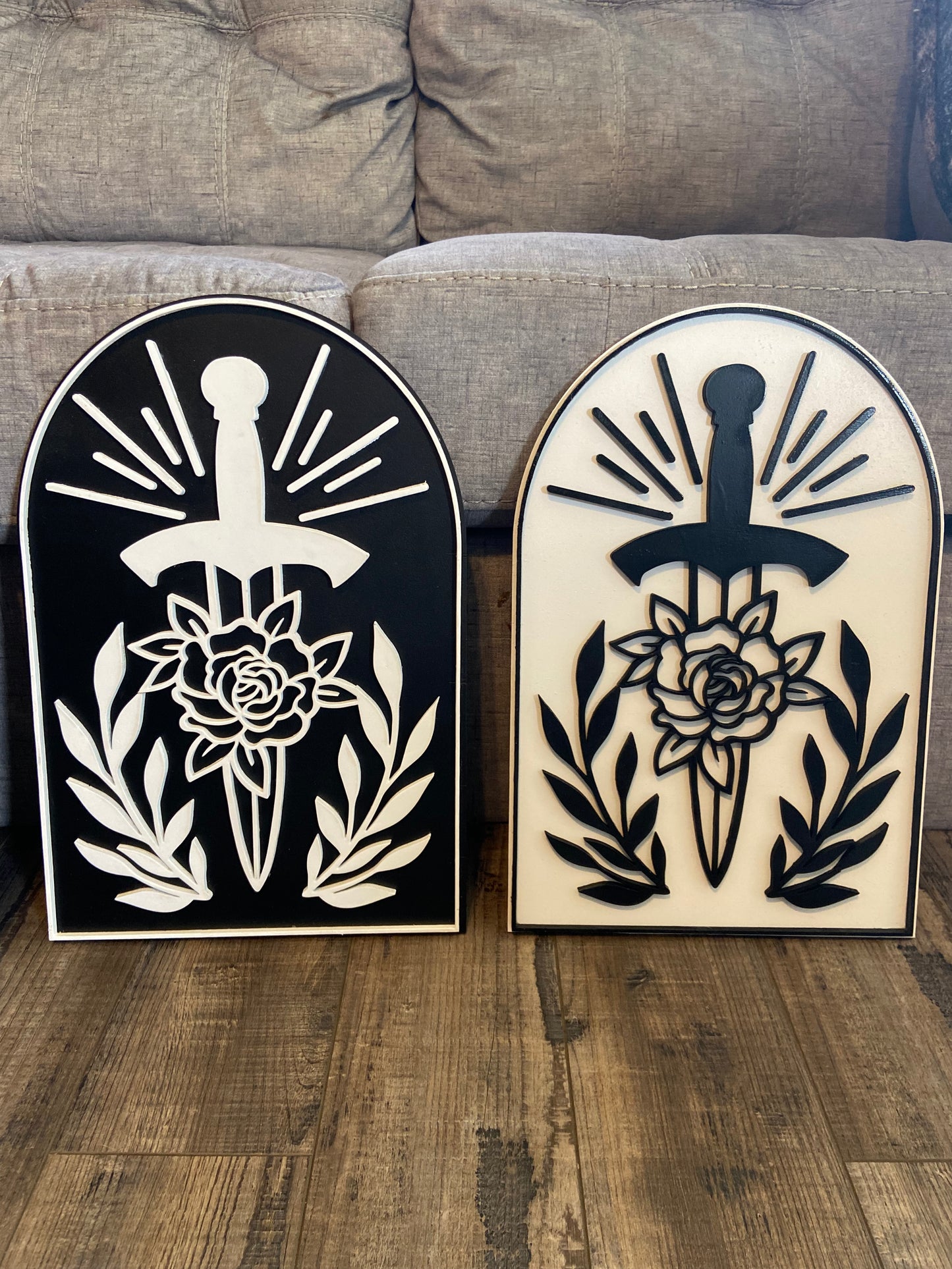 Sword & Rose Gothic Wall Decor