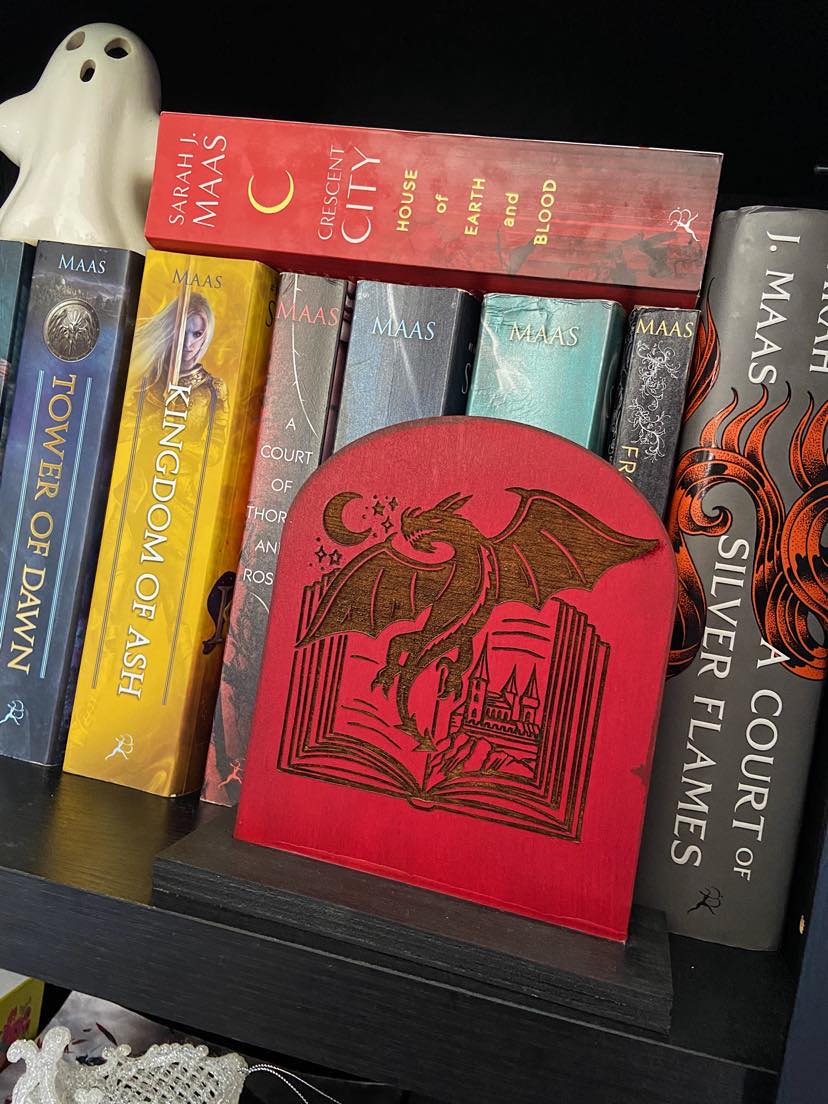 Fantasy Dragon Themed Bookshelf Sign