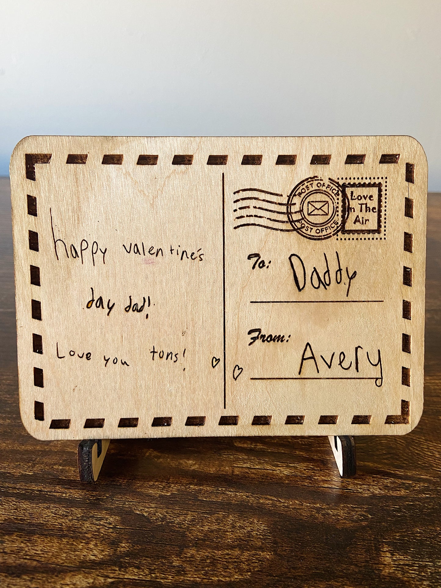 Valentine's Day Custom Postcard - Your handwritten note engraved