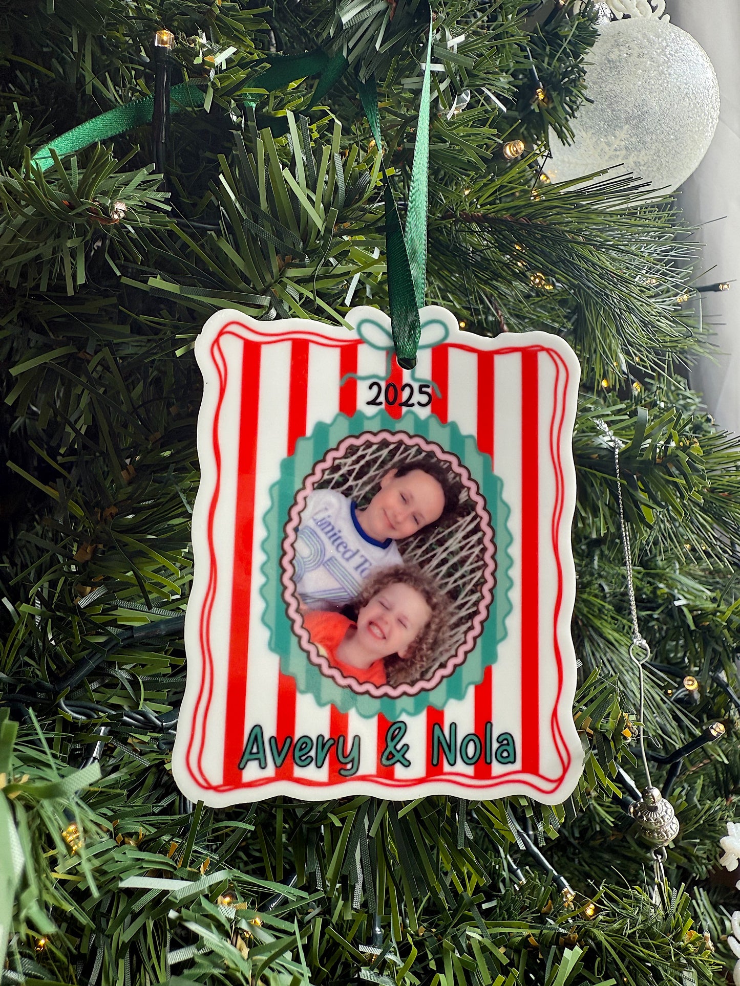 Custom Acrylic Ornament - Christmas Theme with Photo