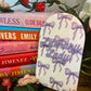 Purple Bow Themed Bookshelf Sign - Customizable