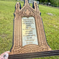 Gothic style bookshelf sign with quote - gold mirror acrylic