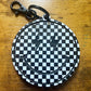 Checkered Custom Monogram Keychain, Backpack tag, diaper bag tag - Single or Double Sided Design