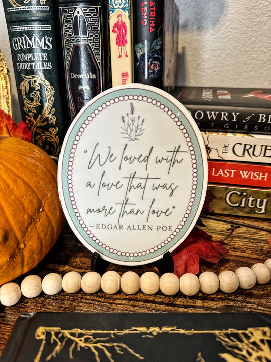 Edgar Allen Poe Quote, Bookshelf Decor