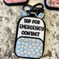 Emergency Contact Backpack Themed Keychain - NFC Tag Keychain