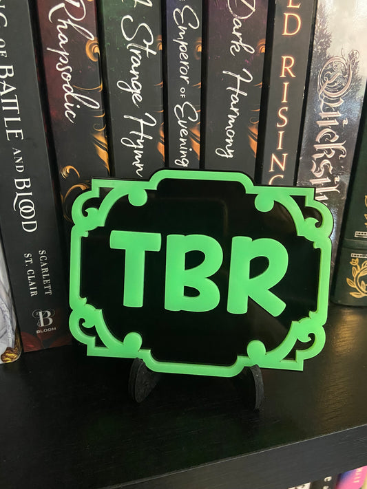 TBR Bookshelf Sign, To Be Read Bookshelf Plaque