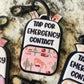 Emergency Contact Backpack Themed Keychain - NFC Tag Keychain