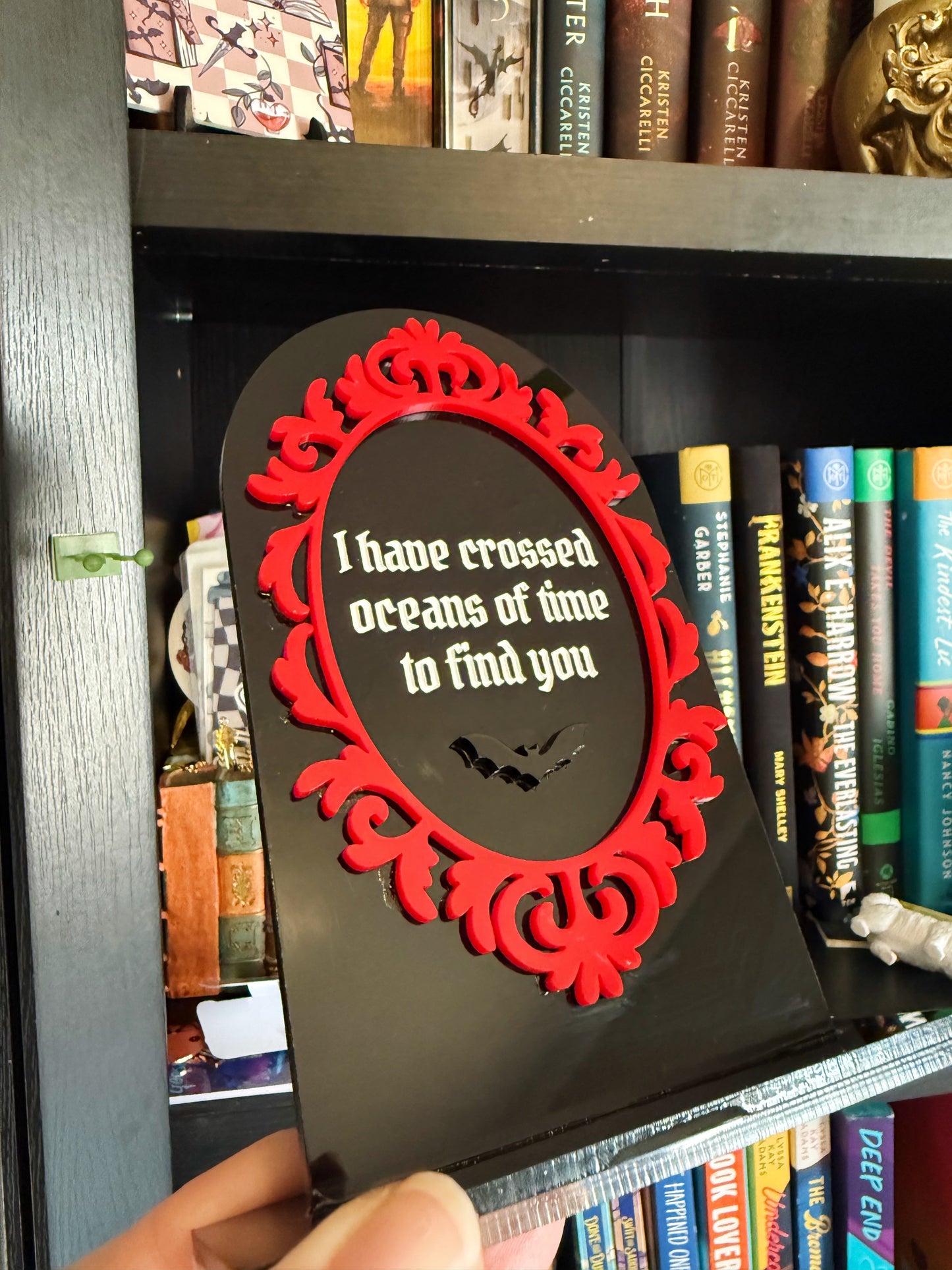 Victorian Goth Bookshelf Sign - Customizable