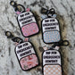 Emergency Contact Backpack Themed Keychain - NFC Tag Keychain