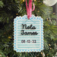 Custom Cut Acrylic Ornament - Name and Birthday
