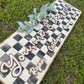 “You, me, and the kids” custom wood sign - Checker or Cow Print