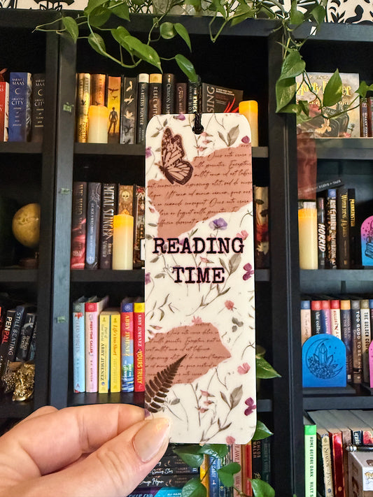 Wildflower Themed Acrylic Bookmark