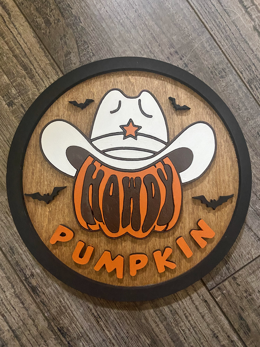 Howdy Pumpkin Fall Wall Decor