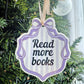 Read More Books Purple Bow Ornament - Or customize with YOUR NAME