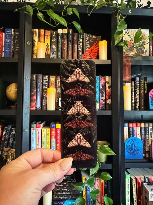 Dark & Moody, Moth Themed Acrylic Bookmark
