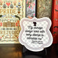 “My courage always rises” Pride & Prejudice Quote Bookshelf Sign