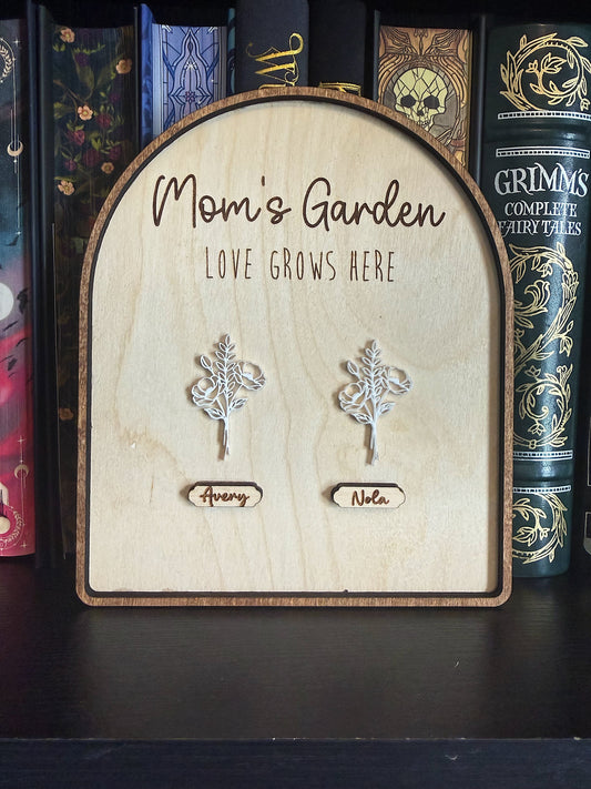 Mom’s Garden - Customizable Wildflower Sign, Mother’s Day Gift