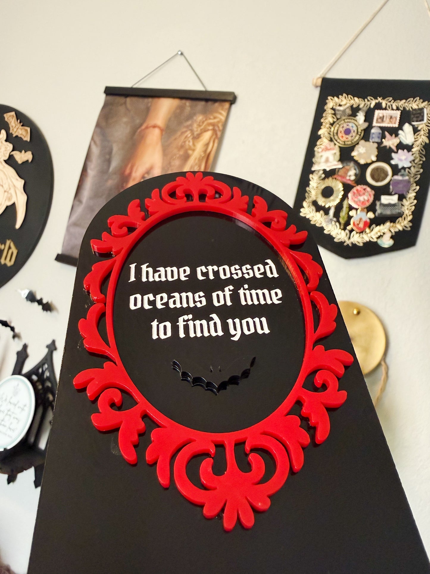 Victorian Goth Bookshelf Sign - Customizable