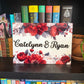 Red Floral Mantelpiece Wedding Decor, Customizable