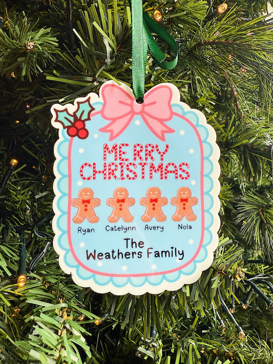 Custom Acrylic Ornament - Gingerbread Men