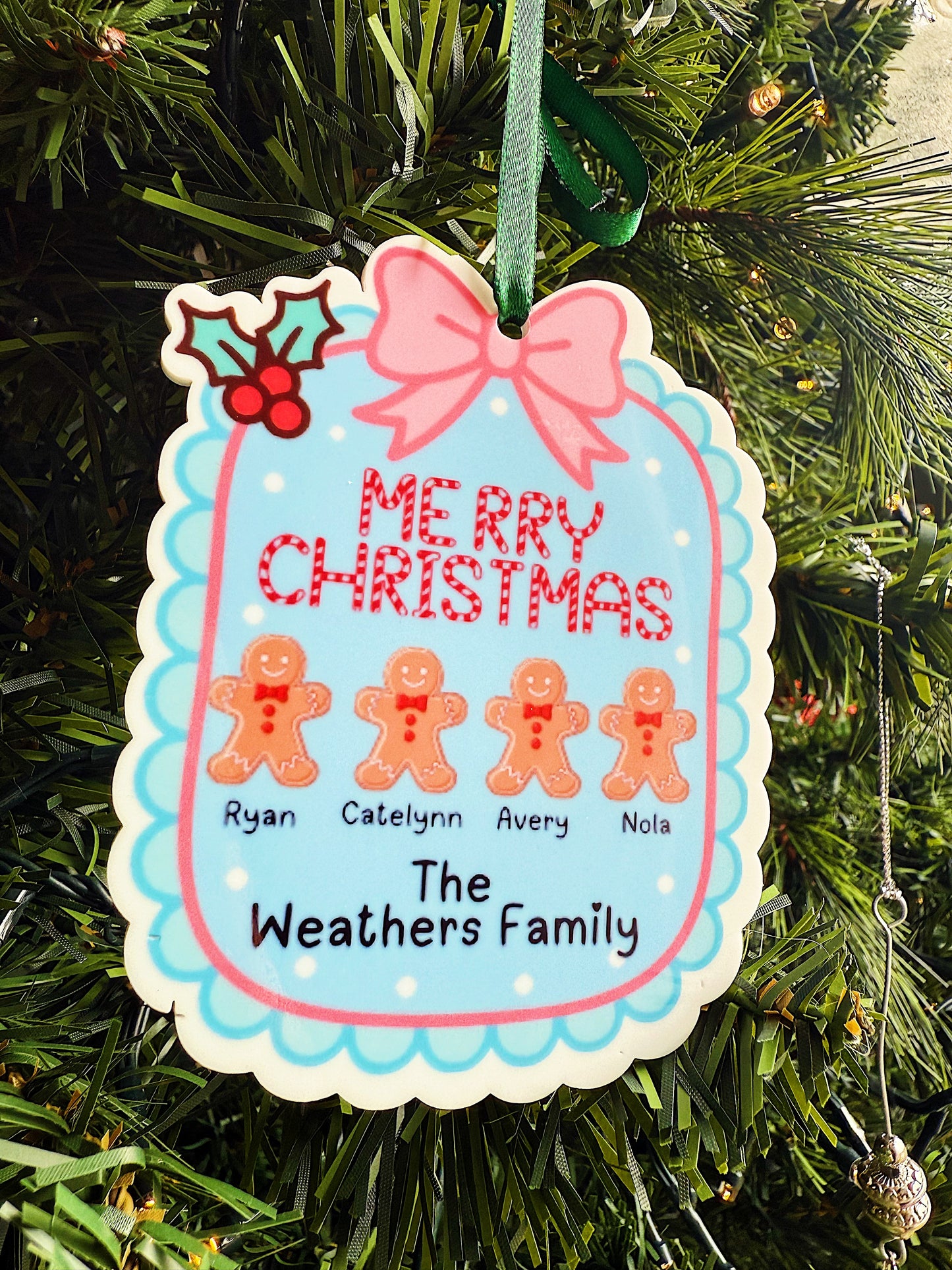 Custom Acrylic Ornament - Gingerbread Men