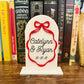 Bow Themed Custom Acrylic Bookshelf Sign, Desk Sitter