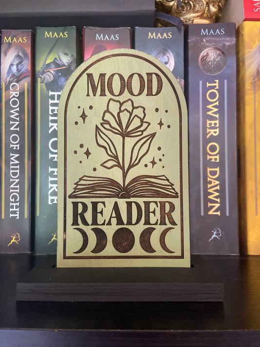 Mood Reader Bookshelf Sign