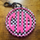 Checkered Custom Monogram Keychain, Backpack tag, diaper bag tag - Single or Double Sided Design