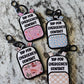 Emergency Contact Backpack Themed Keychain - NFC Tag Keychain