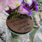 “Mommy’s Flowers picked by” custom mason jar lid Mothers Day Gift