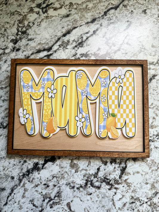 MAMA Lemon Yellow - Customized with kids names