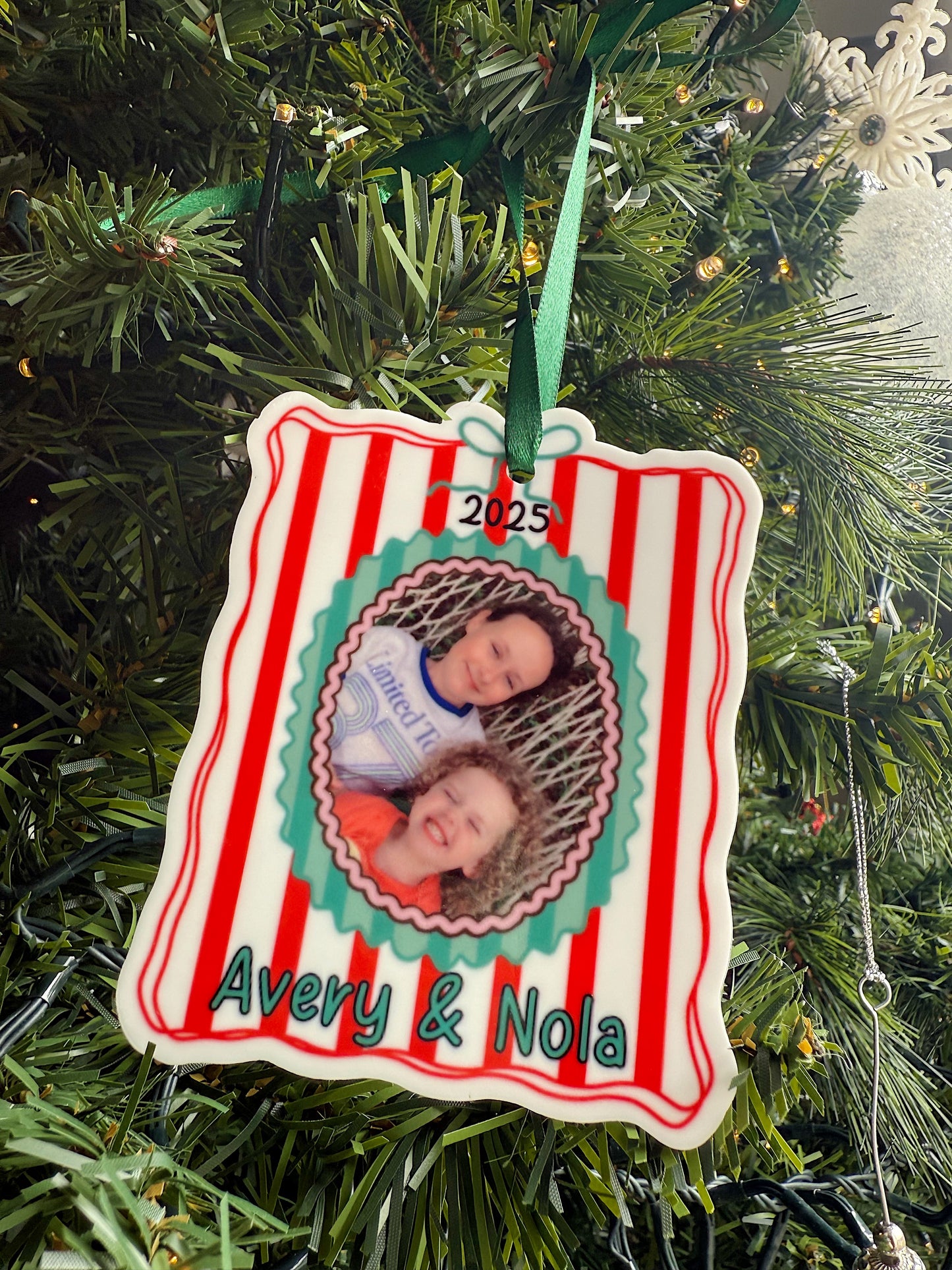 Custom Acrylic Ornament - Christmas Theme with Photo