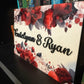 Red Floral Mantelpiece Wedding Decor, Customizable