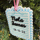 Custom Cut Acrylic Ornament - Name and Birthday