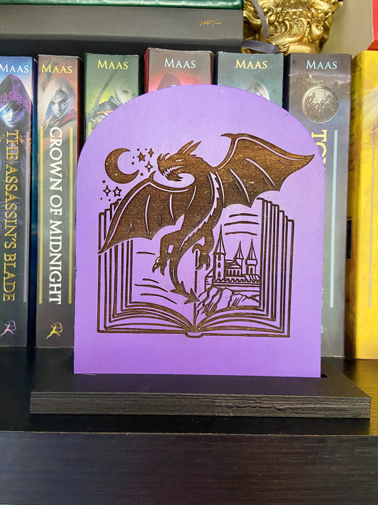 Fantasy Dragon Themed Bookshelf Sign