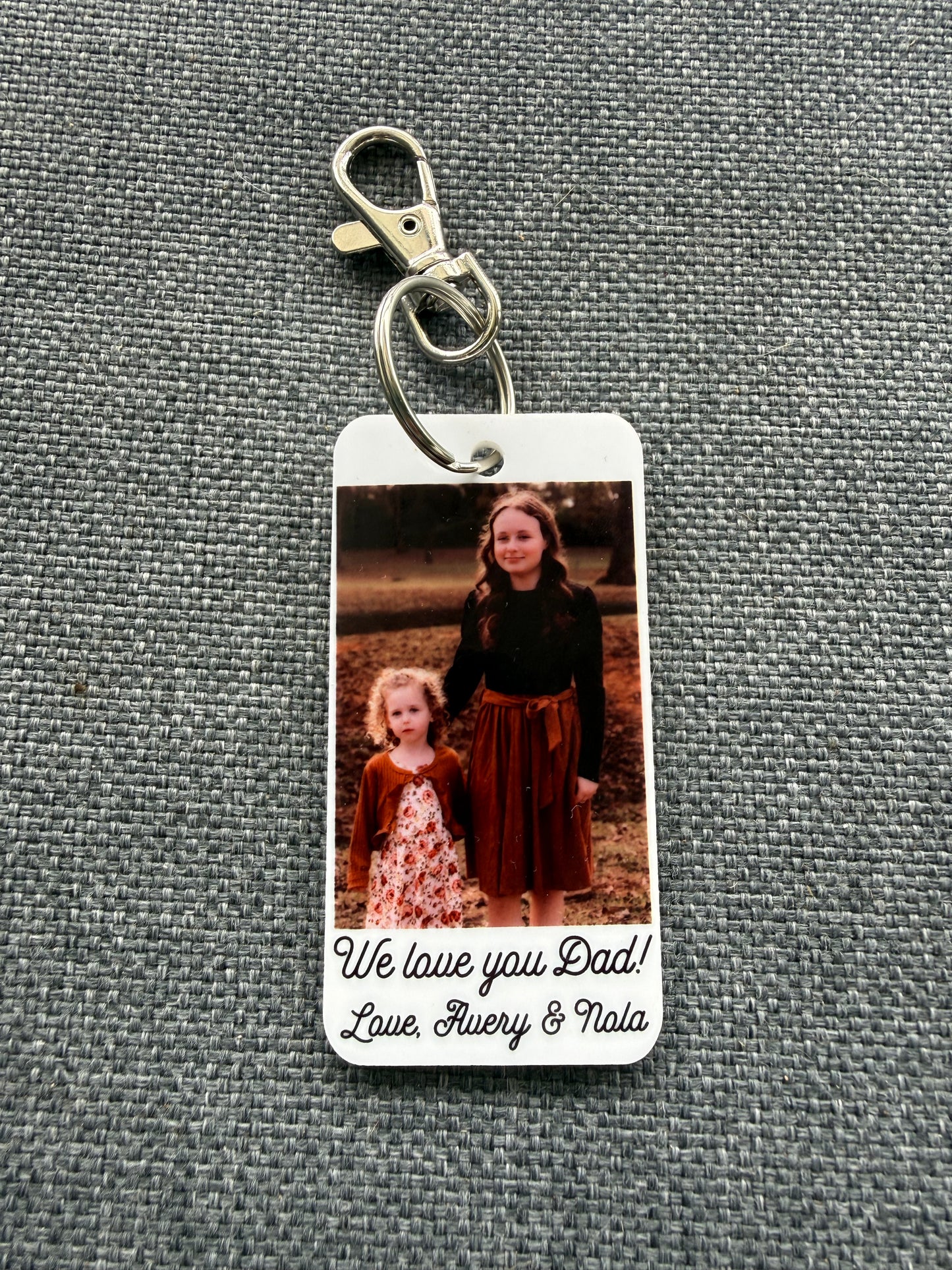 Father’s Day Gift - Keychain with picture & personal message
