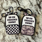 Emergency Contact Backpack Themed Keychain - NFC Tag Keychain