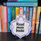 Purple Bow Customizable Bookshelf Plaque, Bookshelf Sign