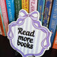 Purple Bow Customizable Bookshelf Plaque, Bookshelf Sign