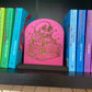 Bookshelf Sign, Library Sign - Ombré  Skull and book stack